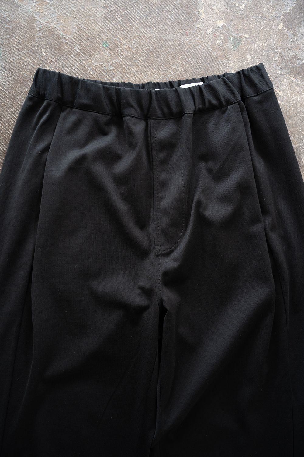 【26SS】コットンジャージータックイージーパンツ(BLACK NAVY)