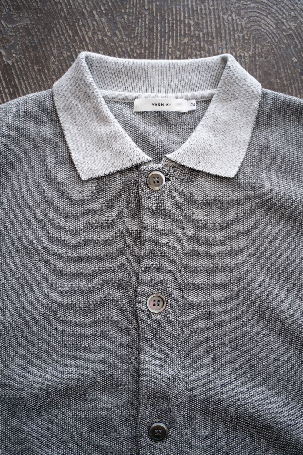 【26SS】Kokuu Collar Cardigan(MIX GRAY)