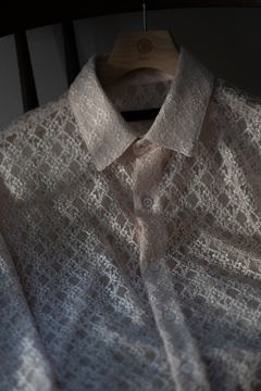 【ラスト1点】【24SS】Russell Lace L/S Shirt/ラッセルレースロングスリーブシャツ(ECRU)