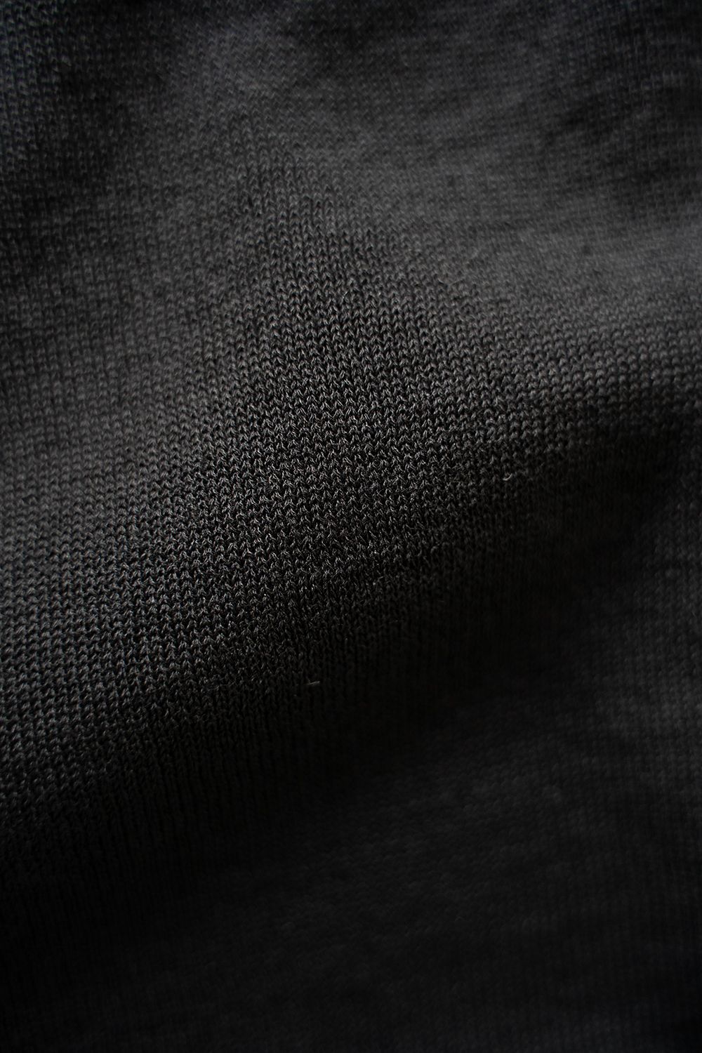 【ラスト1点】【25SS】綿×ポリエステル×リネン12GサドルスリーブニットTee(BLACK)