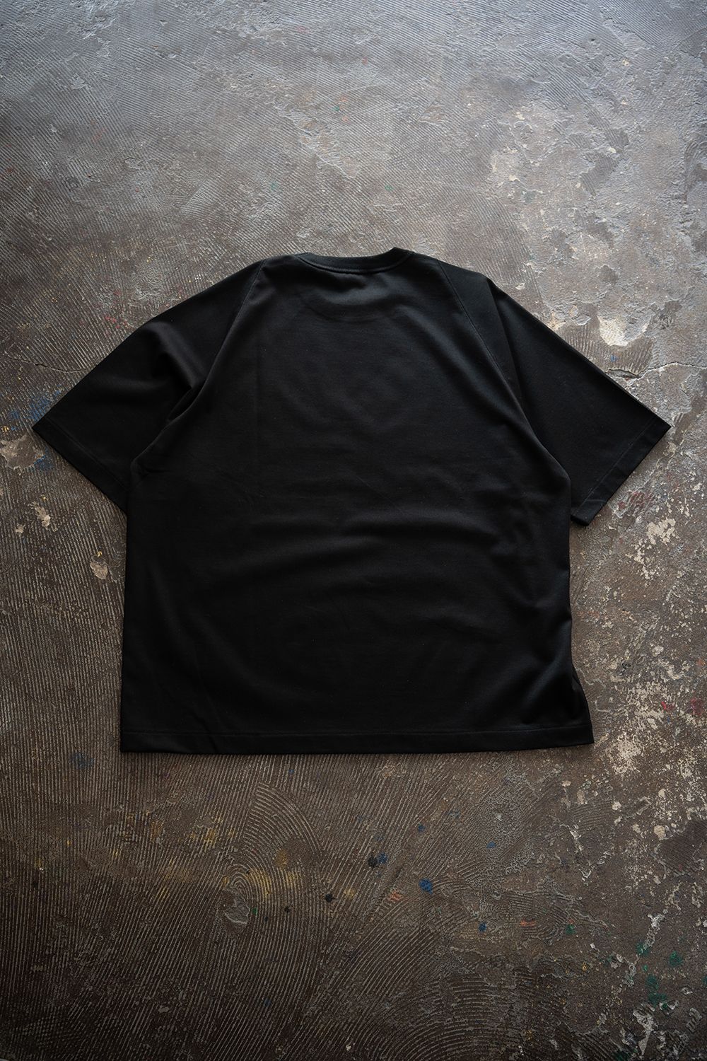 【26SS】オーバーサイズ変形スリーブTシャツ(BLACK)