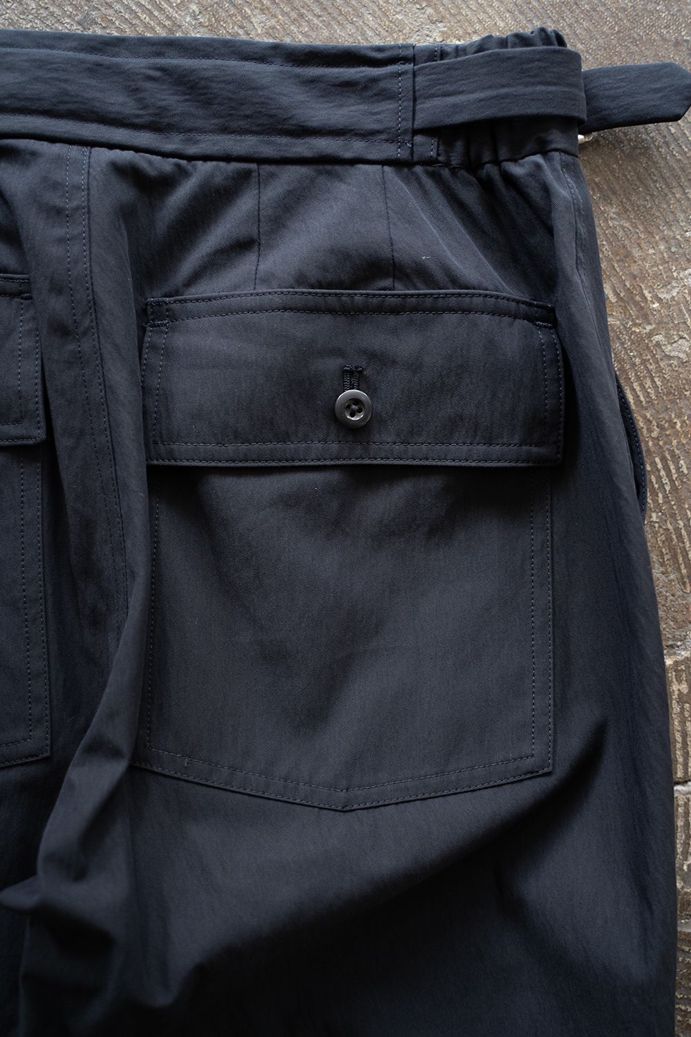 【ラスト1点】【24SS】2-Tack Cotton Nylon Baker Pants/2タックコットンナイロンベイカーパンツ(NAVY)