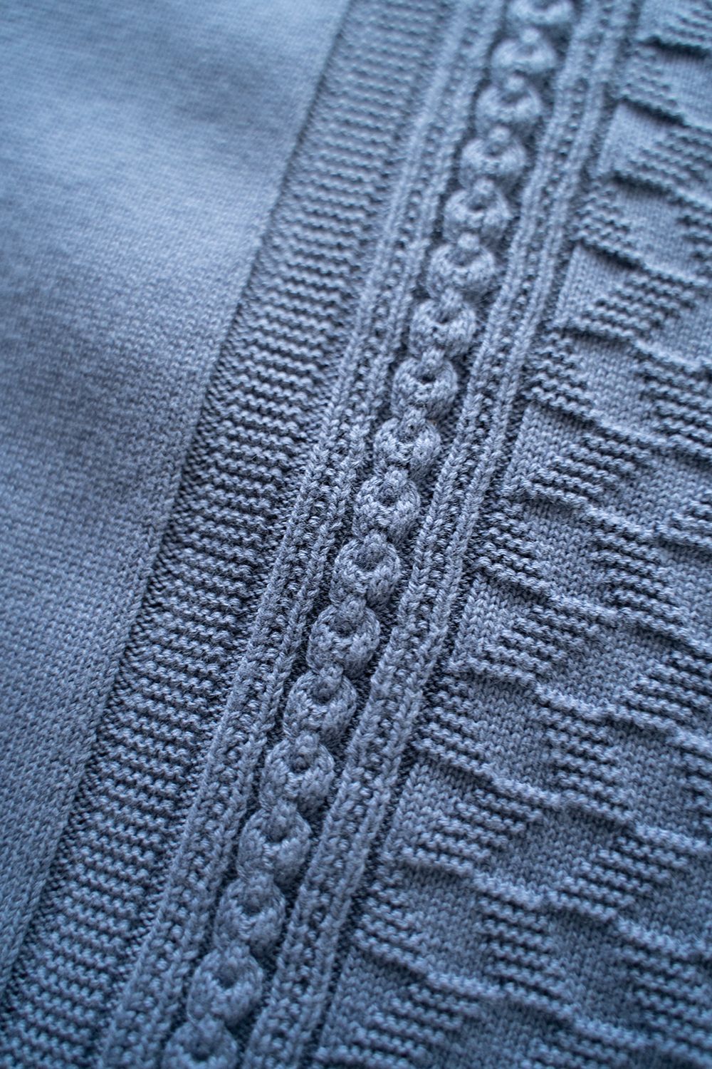 【ラスト1点】【22AW】Hatsushimo Knit Polo(SMALT BLUE)