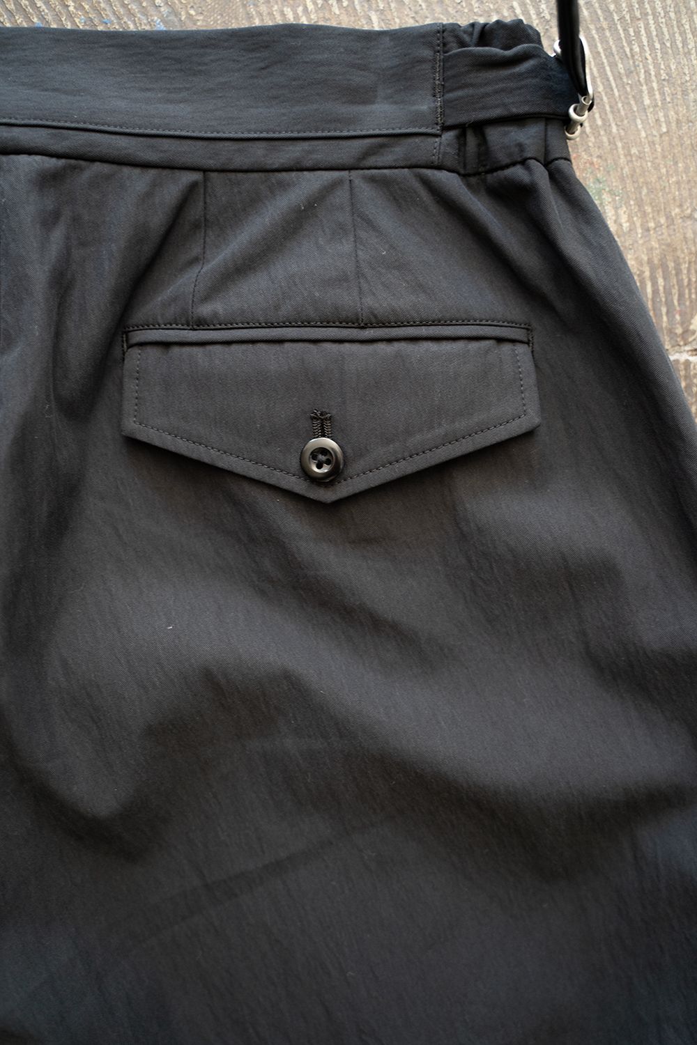 2-Tack Cotton-Nylon Military Pants/2タックコットンナイロンミリタリーパンツ(BLACK)