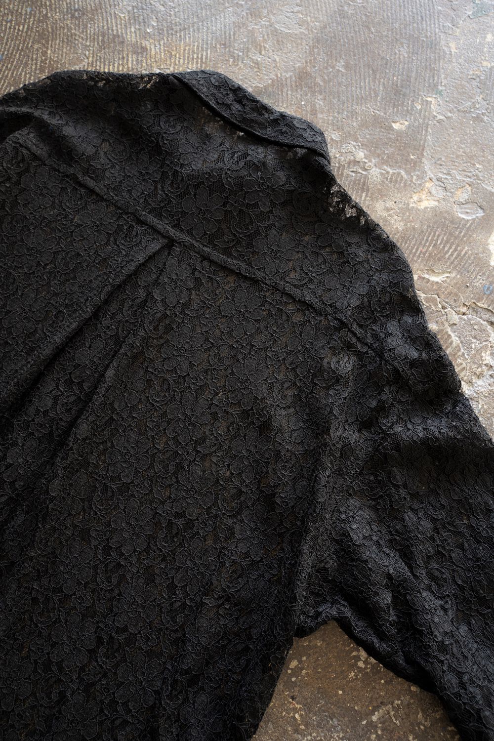 【25AW】Cord Lace L/S Shirt/コードレースロングスリーブシャツ(BLACK)