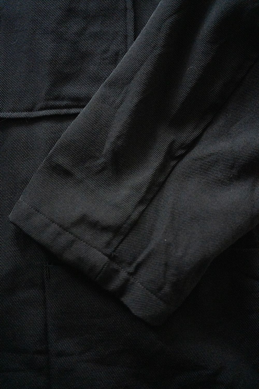 【25AW】ウールサージカバーオール(BLACK)