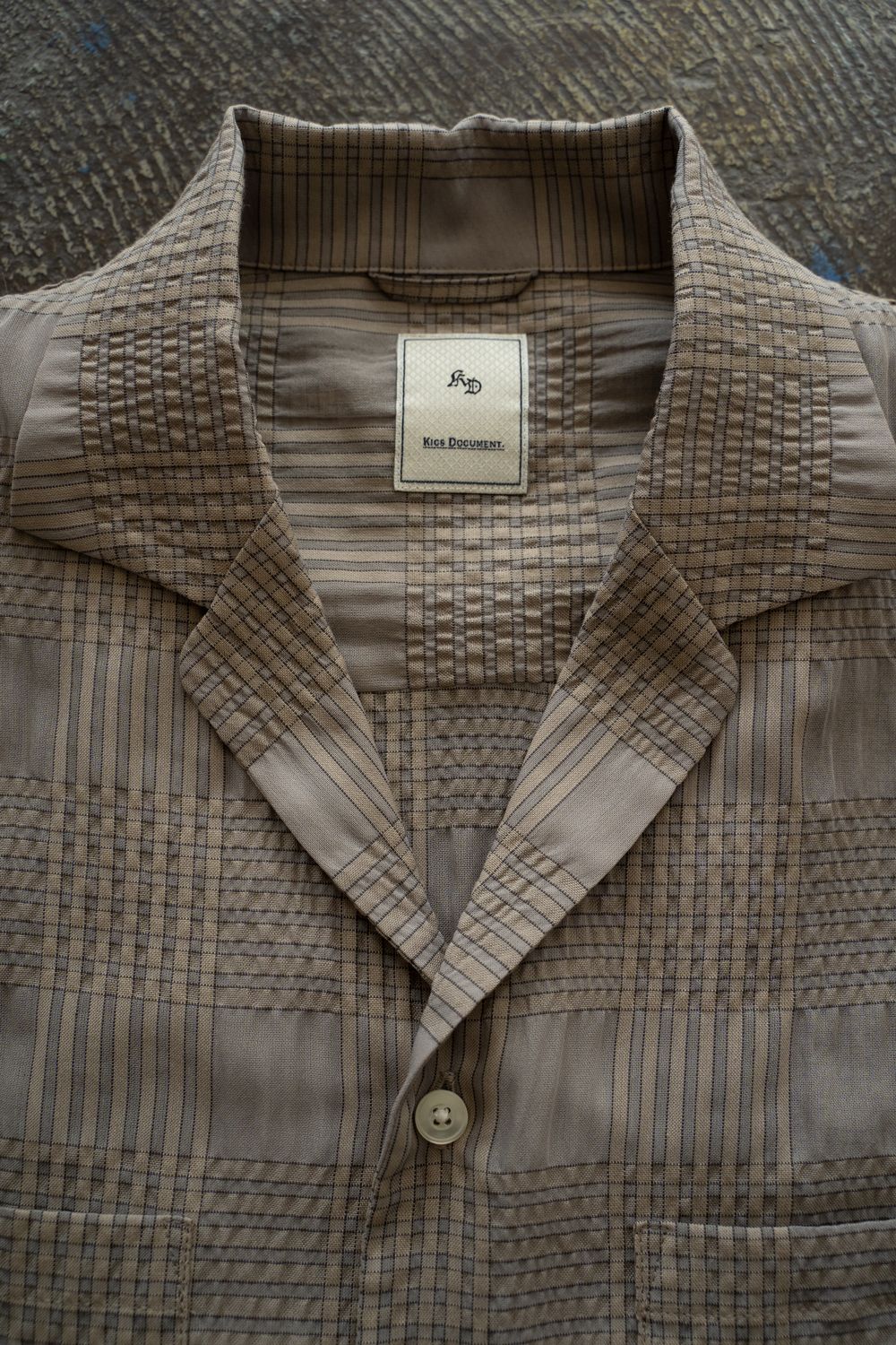 【ラスト1点】【25SS】Sheer Plaid H/S SH / シアーチェックハーフスリーブシャツ (BEIGE)