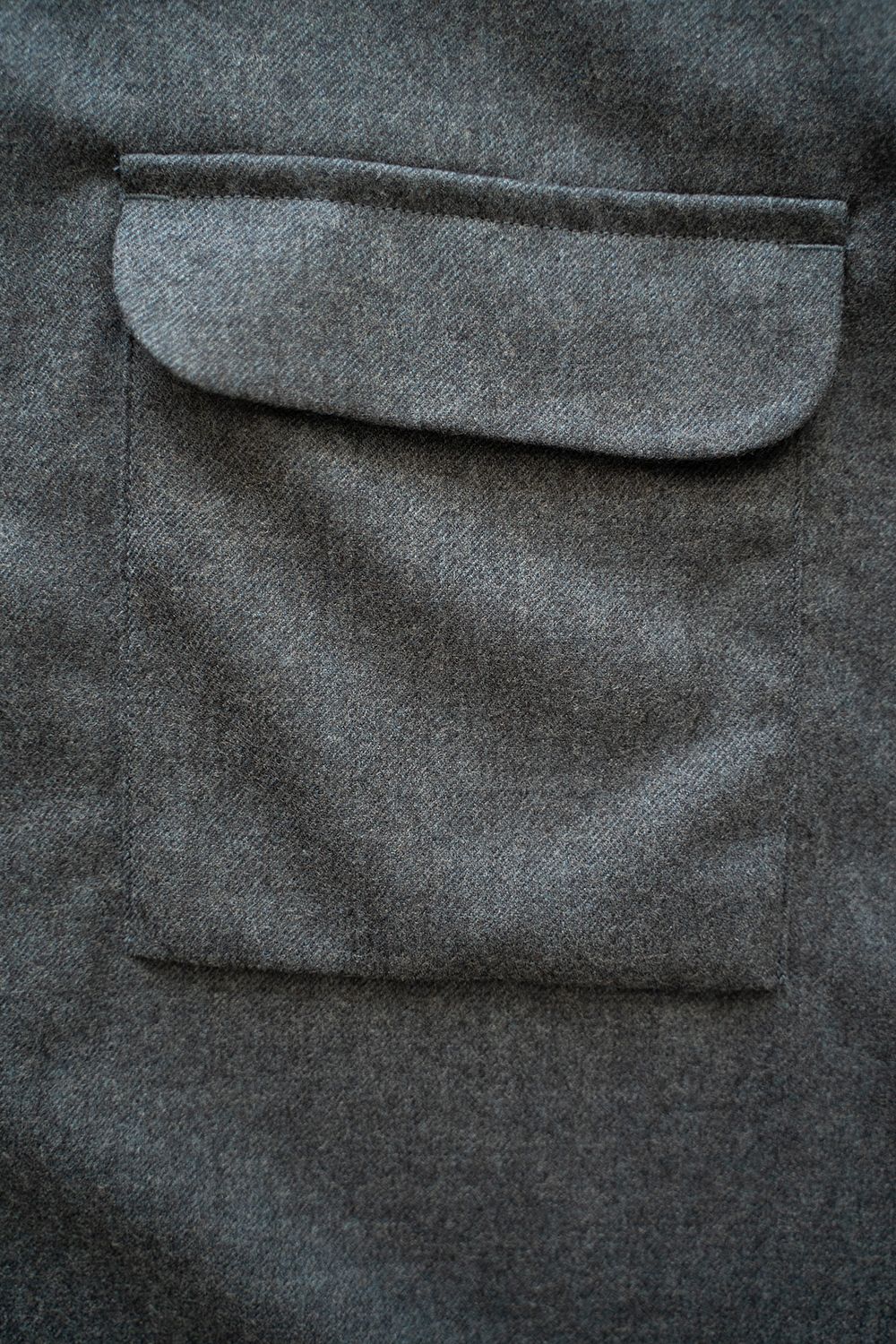 【ラスト1点】【24AW】Super120'sウールシャツ(BLUE CHARCOAL)