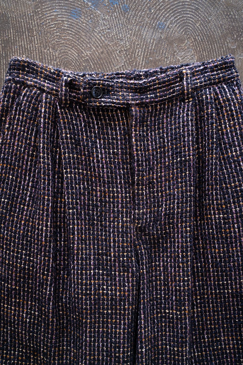【ラスト1点】【24AW】Loop Tweed Tapered Pants/ループツイードテーパードパンツ(PURPLE)