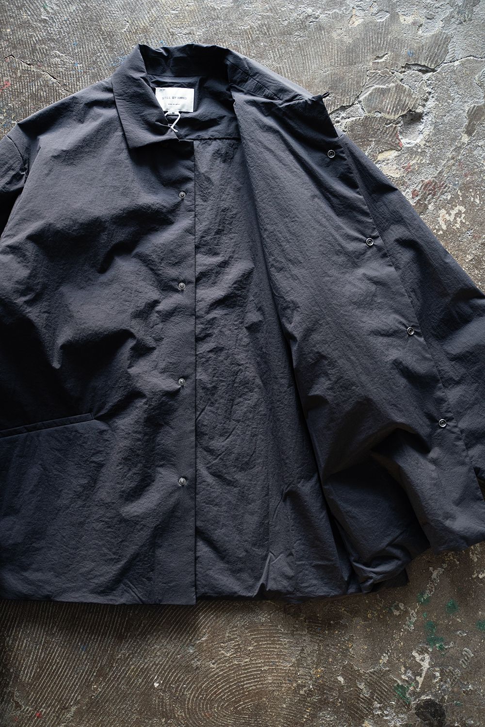 【ラスト1点】【24AW】シンサレートシャツブルゾン(NAVY)