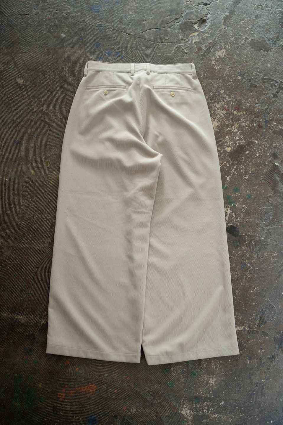【26AW】2-Tack Corduroy Baggy Trousers/2タックコーデュロイバギートラウザーズ(LIGHT BEIGE)