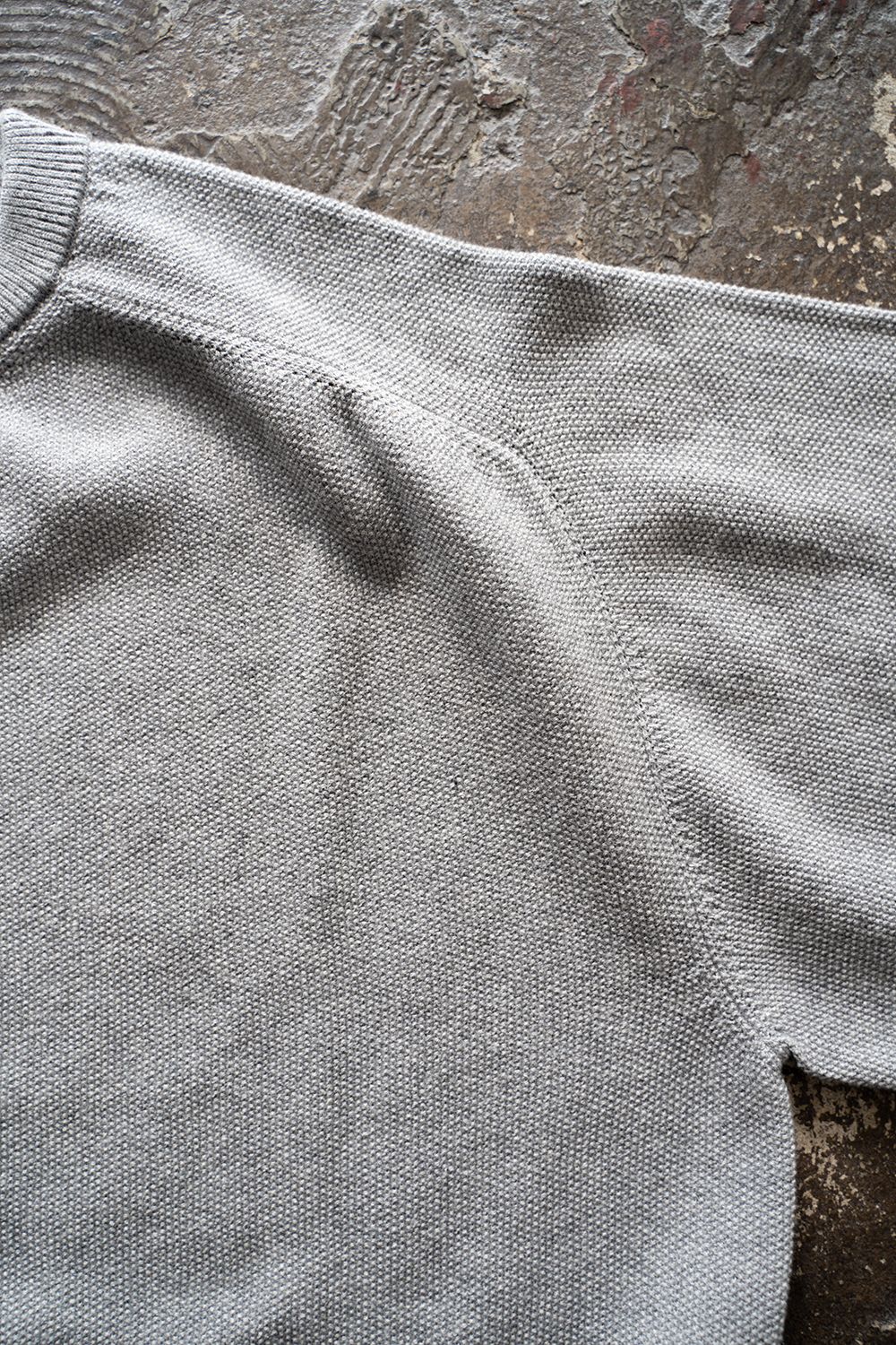 【ラスト1点】【22AW】カシミア混クルーネックニット(HEATHER GRAY)