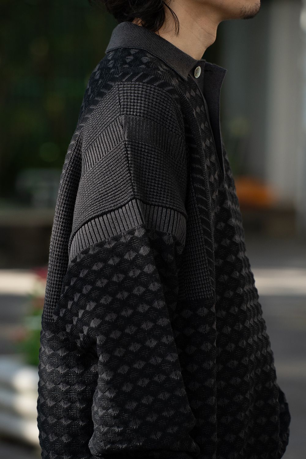 【25AW】Rikka Knit Polo(BLACK)