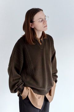 【ラスト1点】【24AW】Hatsuyuki Skipper Knit(BROWN)