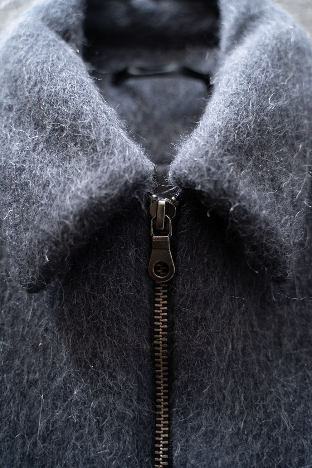 【25AW】Mohair Shaggy Zip Jacket/モヘアシャギージップジャケット(CHARCOAL)