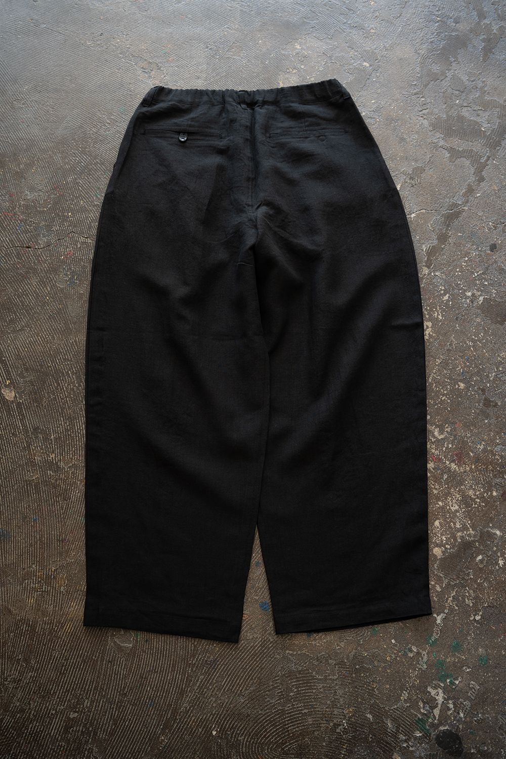 【26SS】リネン2タックワイドイージーパンツ(BLACK)