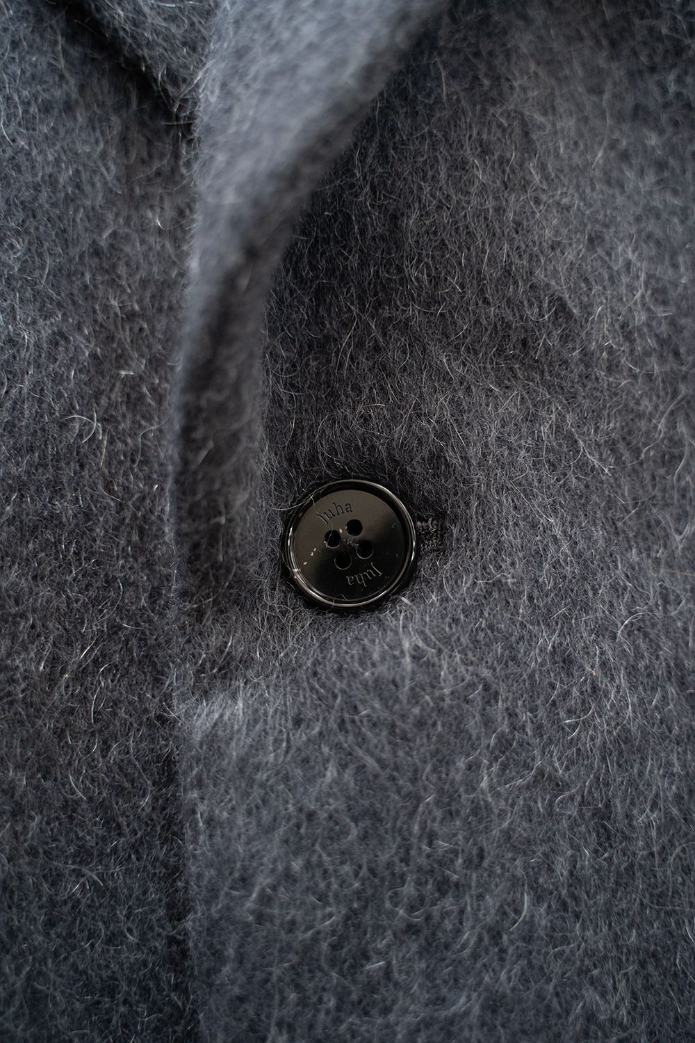 【25AW】Mohair Shaggy Long Jacket/モヘアシャギーロングジャケット(CHARCOAL)