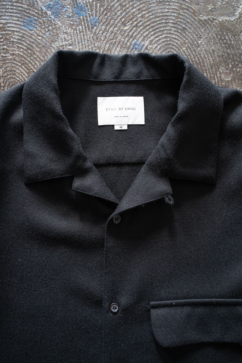 【25AW】ウールアムンゼンシャツ(BLACK)