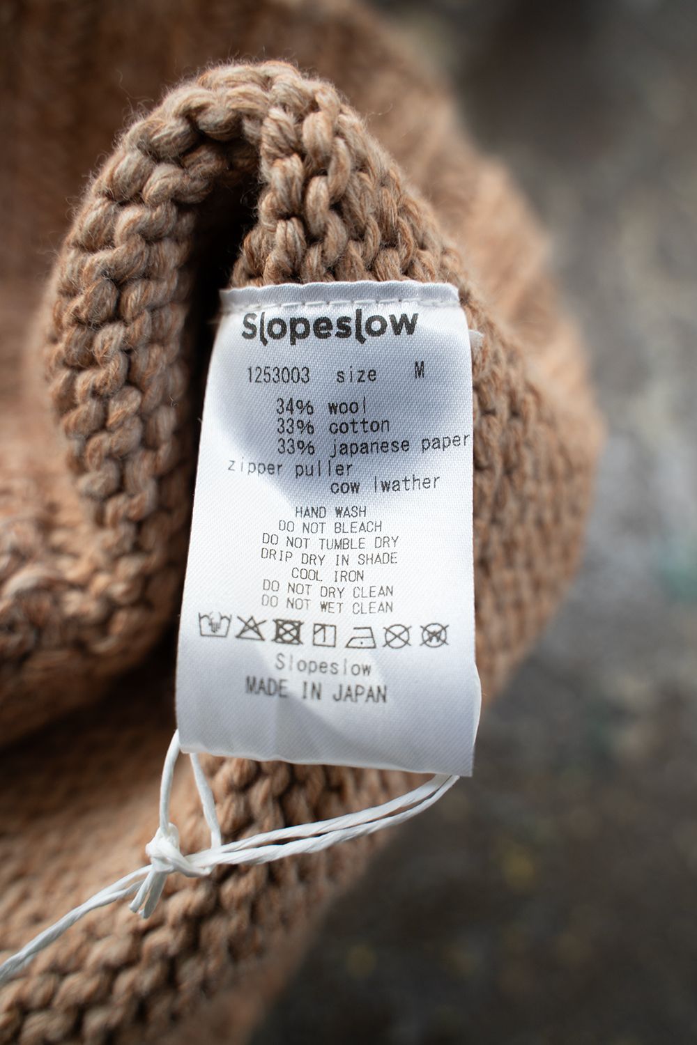 【Sサイズ】Cotton/Papar/Wool HAND KNITTING cowichan sweater(KAKISHIBU)