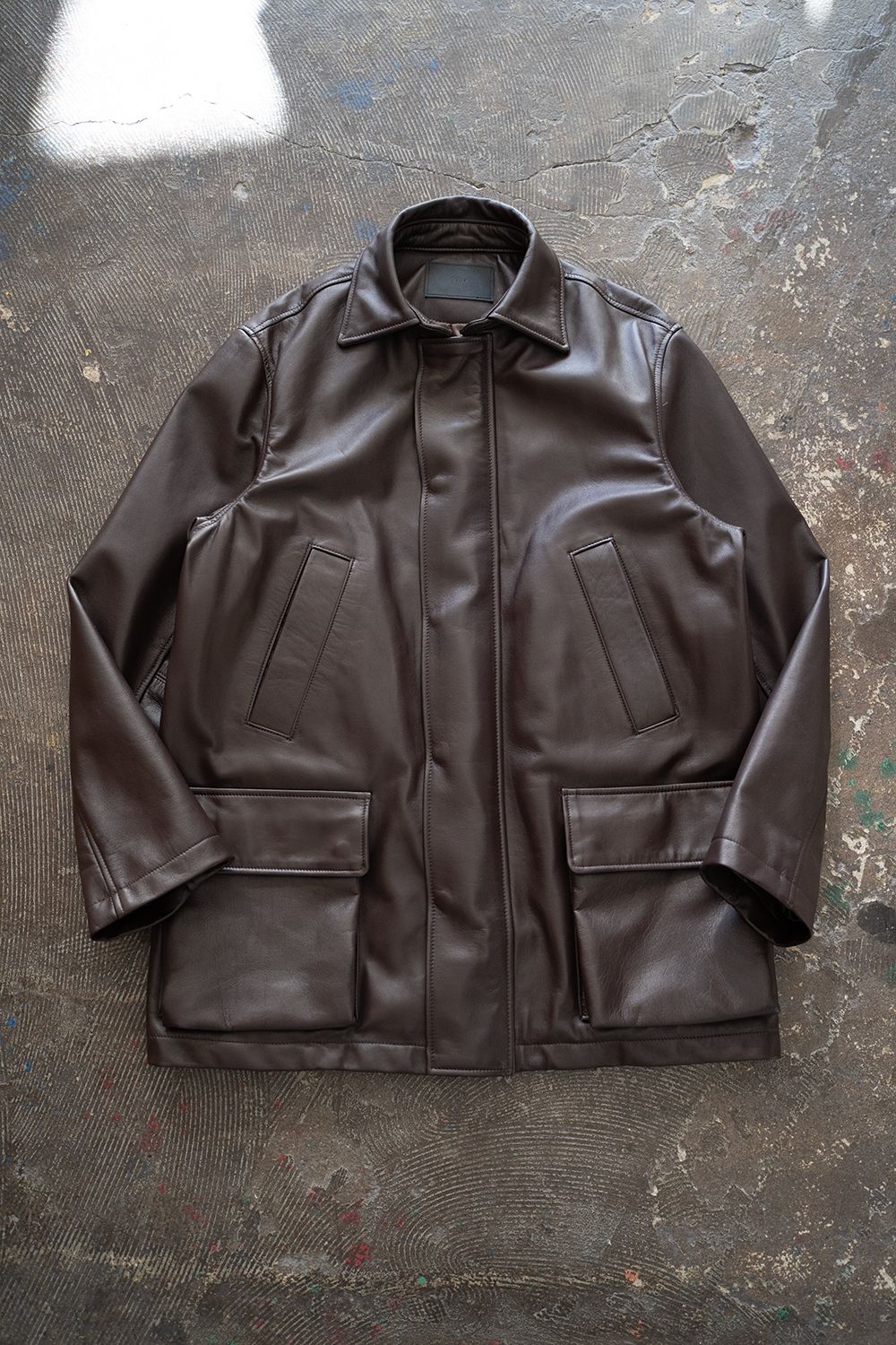 【ラスト1点】【24AW】Riding Leather Jacket/ライディングレザージャケット(BROWN)