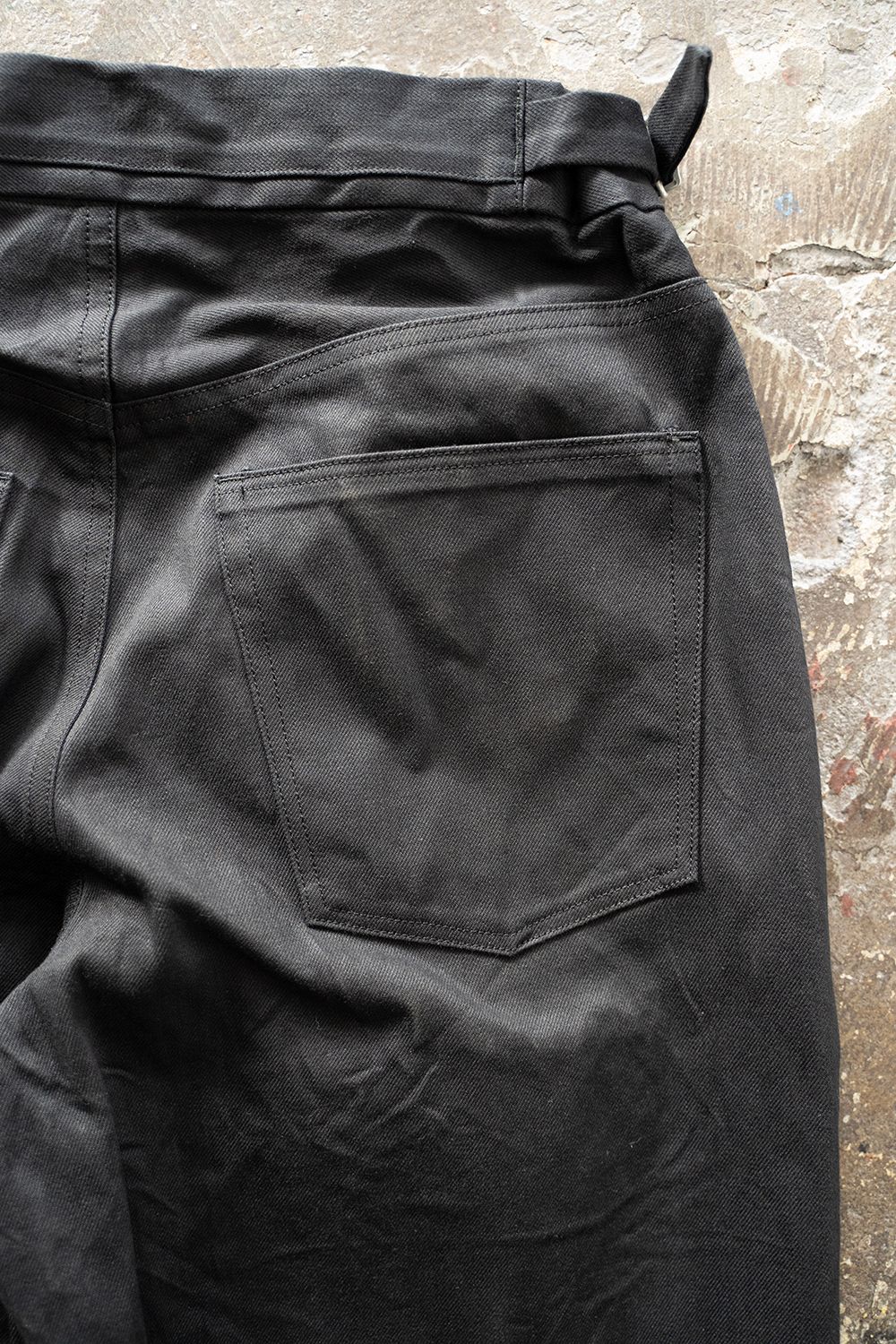 【ラスト1点】2-Tack Denim Pants/2タックデニムパンツ(BLACK)