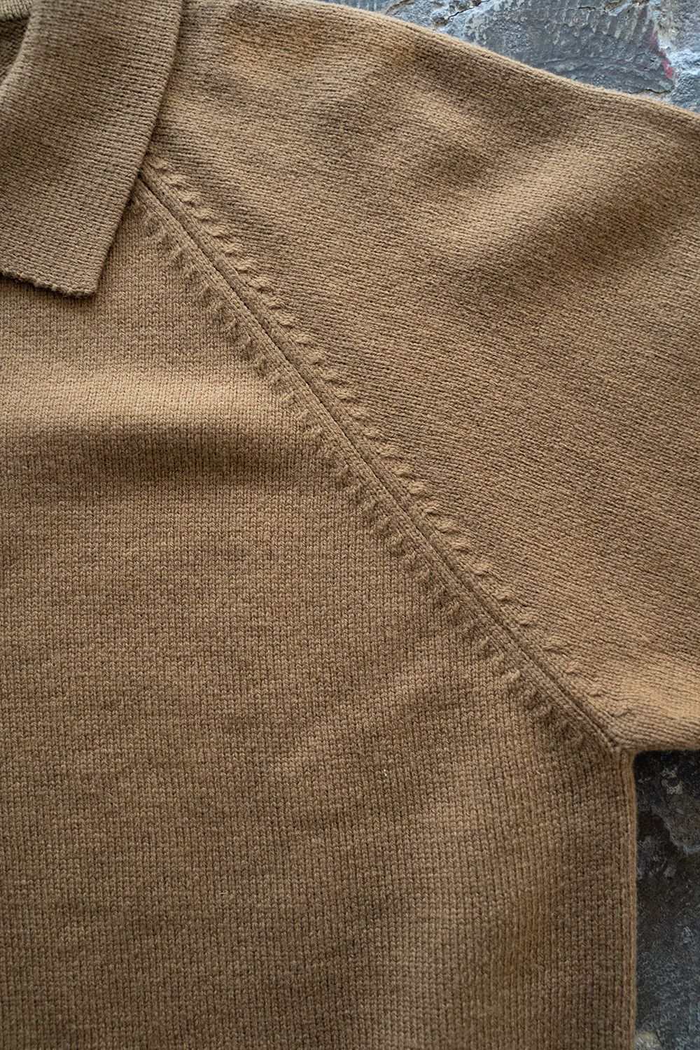 STILL BY HAND - 【ラスト1点】【23AW】7Gスキッパーポロニット STILL BY HAND - 【ラスト1点】【23AW】7Gスキッパーポロニット