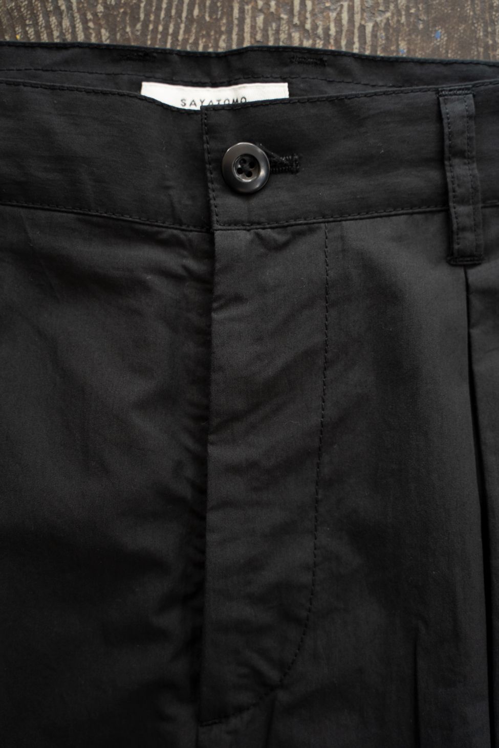 【26SS】2-Tack Puckering Wide Pants/2タックパッカリングワイドパンツ(BLACK)