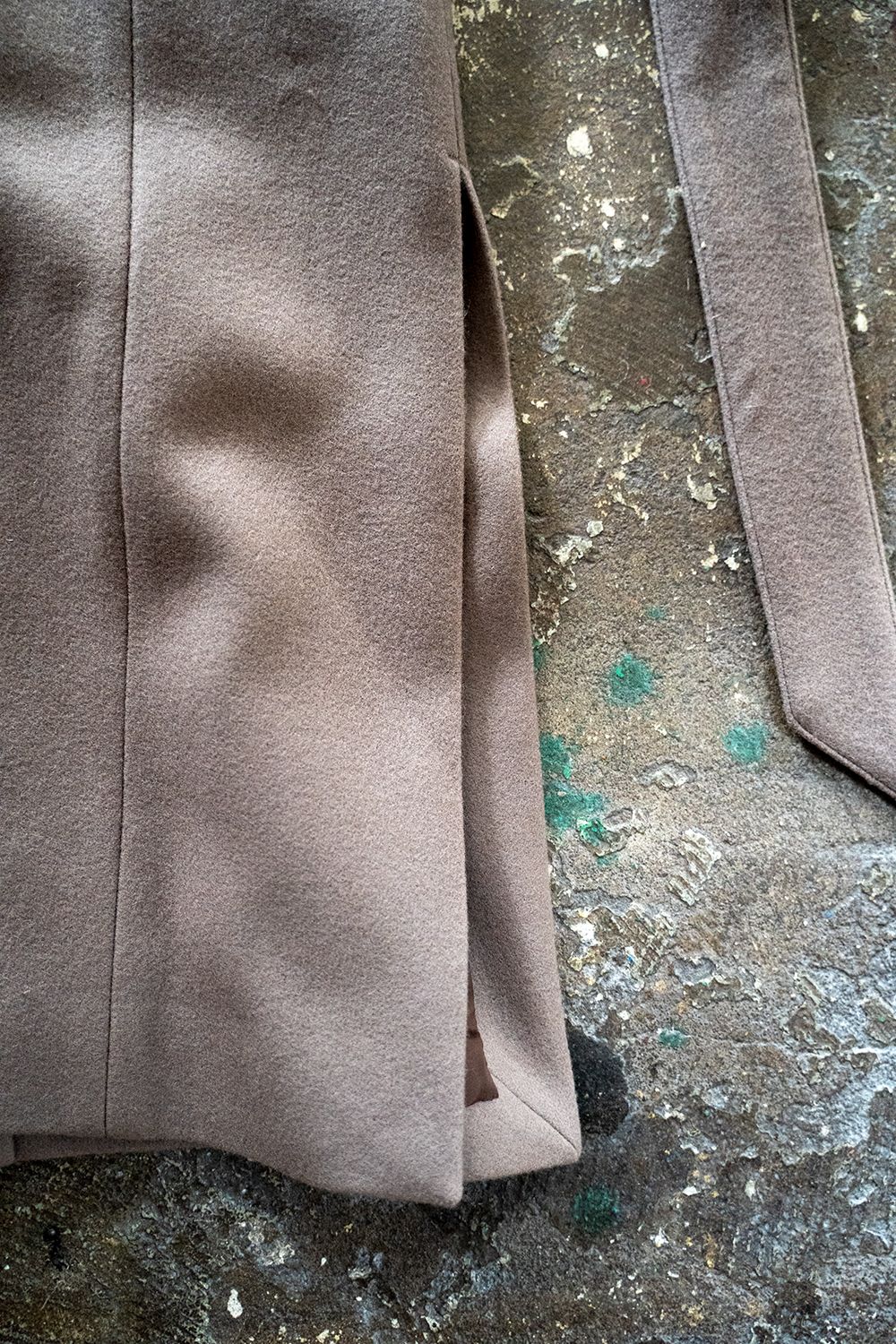 【ラスト1点】【21AW】Belted Over Coat/ベルテッドオーバーコート(BEIGE)