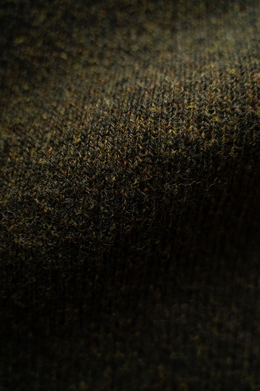 Hard twisted Shetlandwool GOB sweater(KHAKI MIX)