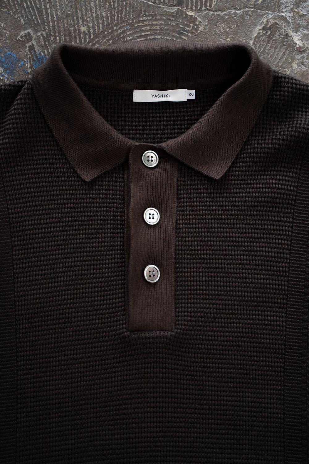 【26AW】Akisame Knit Polo(BROWN)