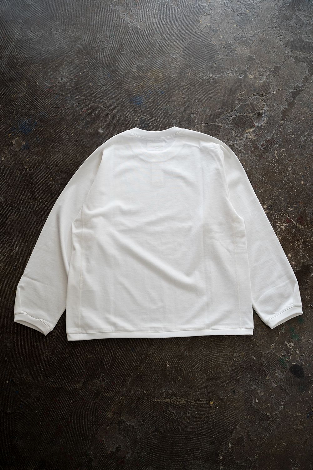 【ラスト1点】【22AW】スビンコットンサドルスリーブカットソー(WHITE)