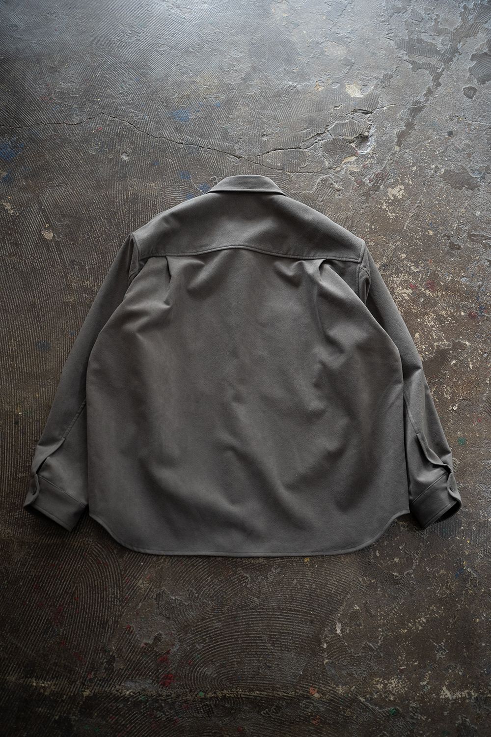 【25AW】フェイクスウェードシャツブルゾン(GREY)