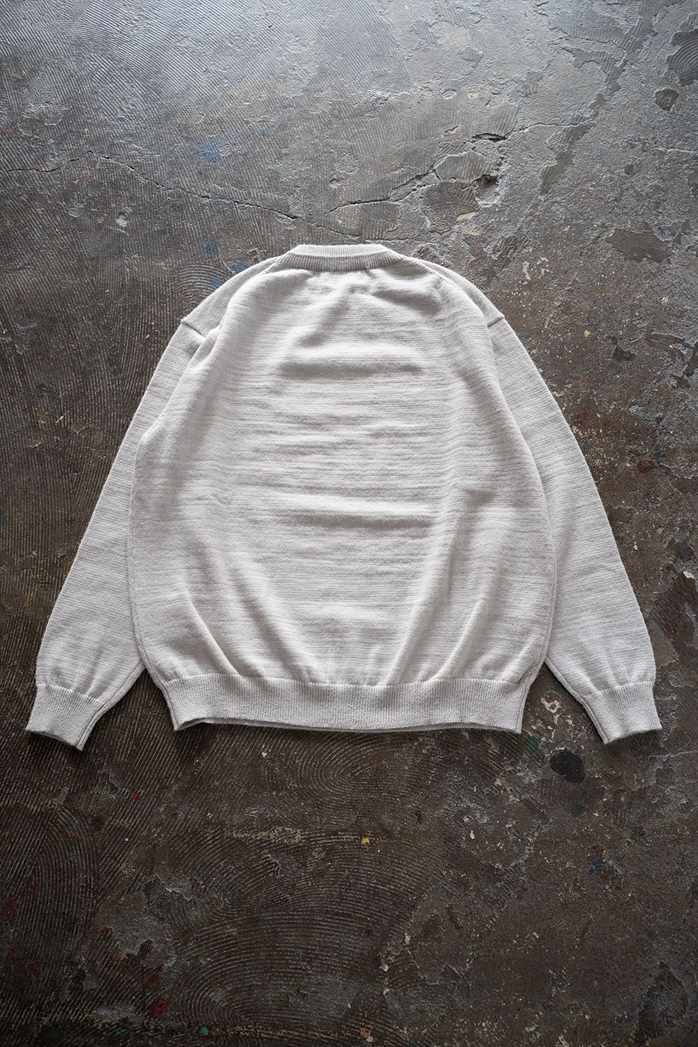 【ラスト1点】【22AW】アルパカ×ラミークルーネックニット(LIGHT GRAY)