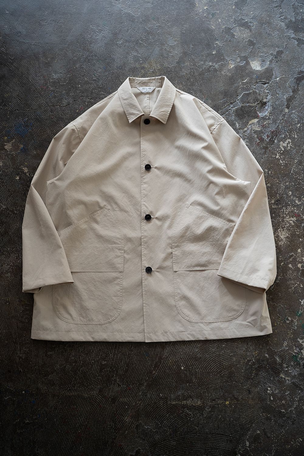【ラスト1点】【25SS】エアリーポリエステルハーフコート(LIGHT BEIGE)