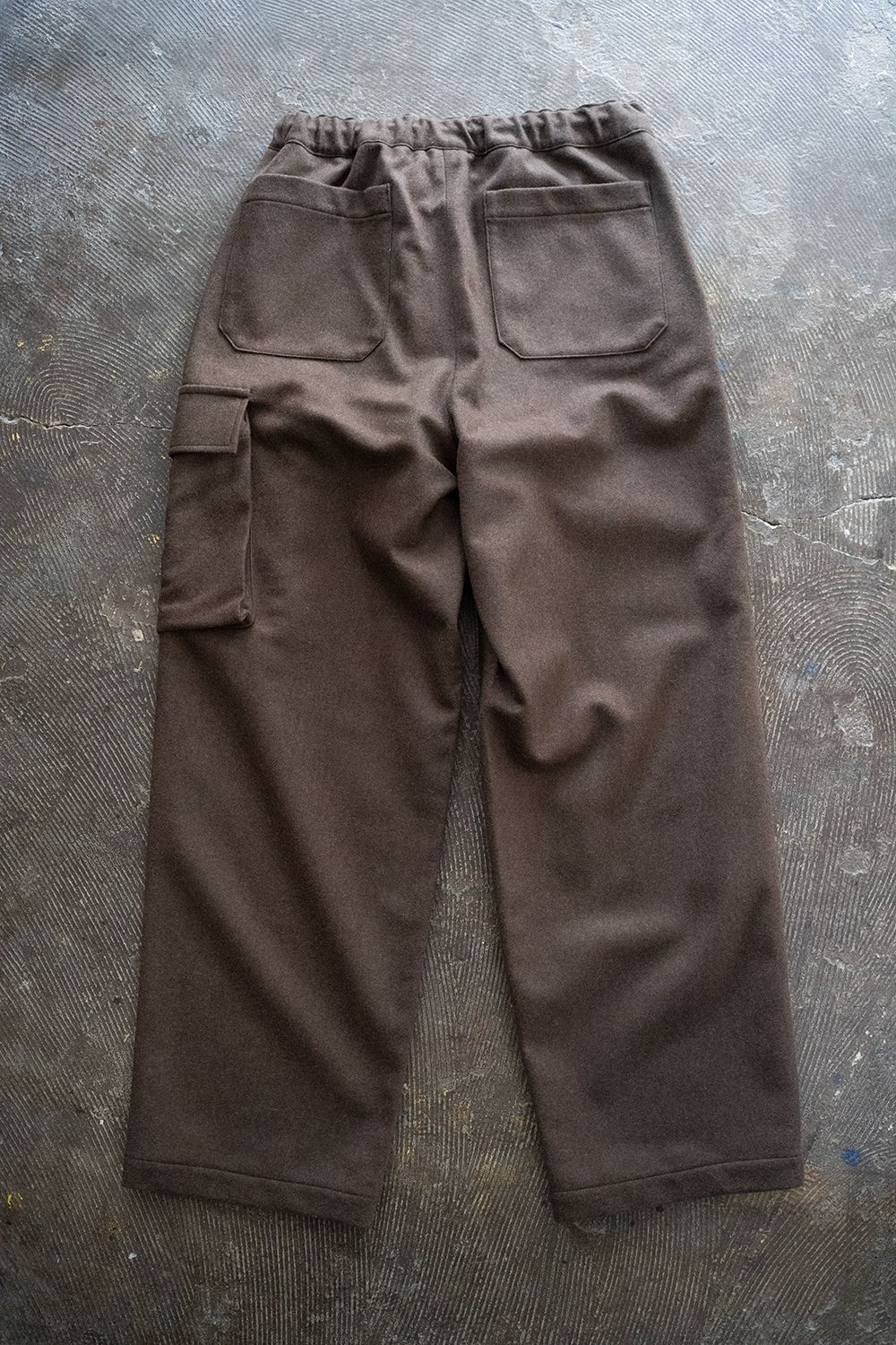 【22AW】ウールフラノイージーパンツ(BROWN)