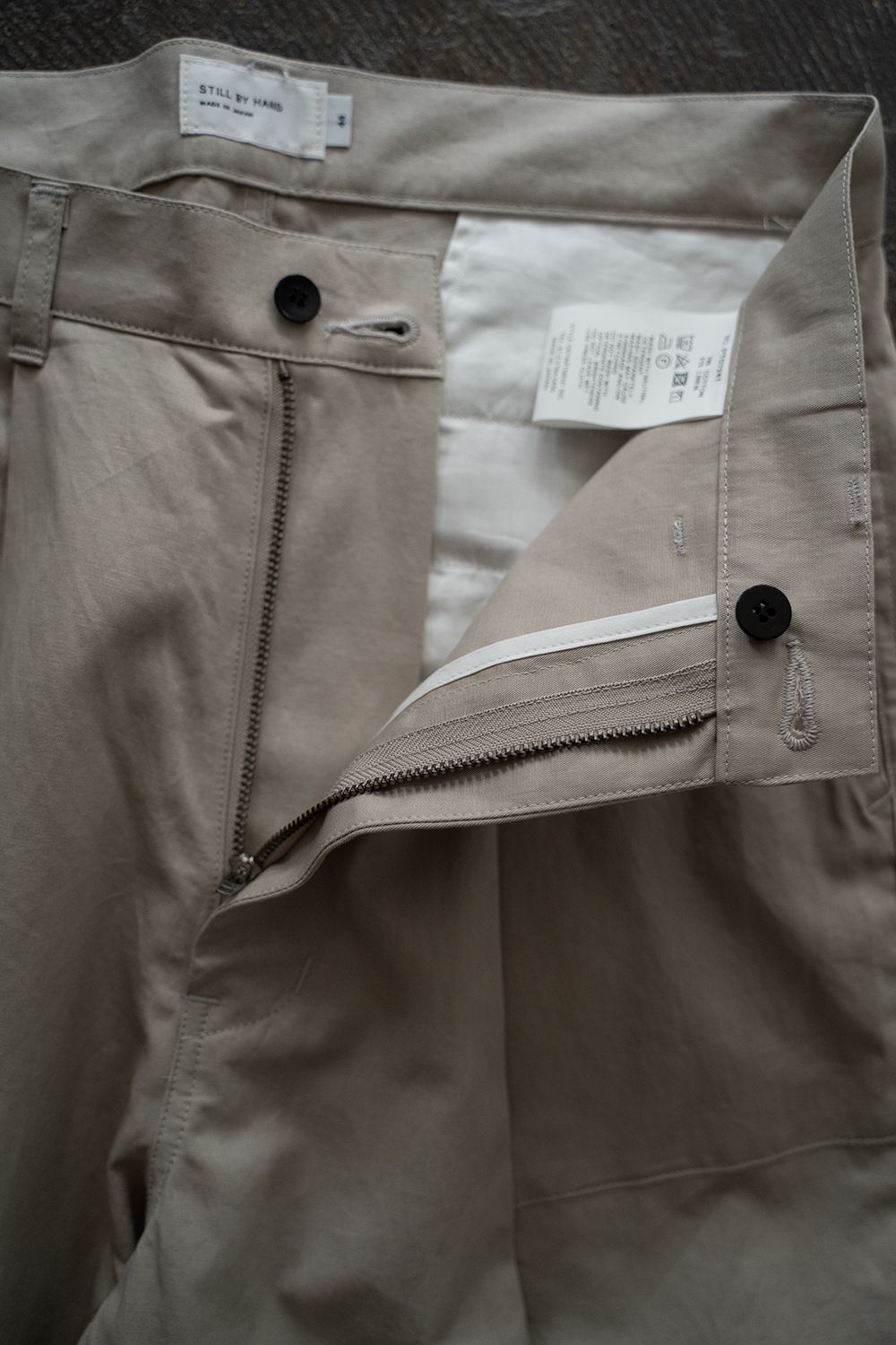 【ラスト1点】【24SS】コットン×リネンワンタックベイカーパンツ(TAUPE)