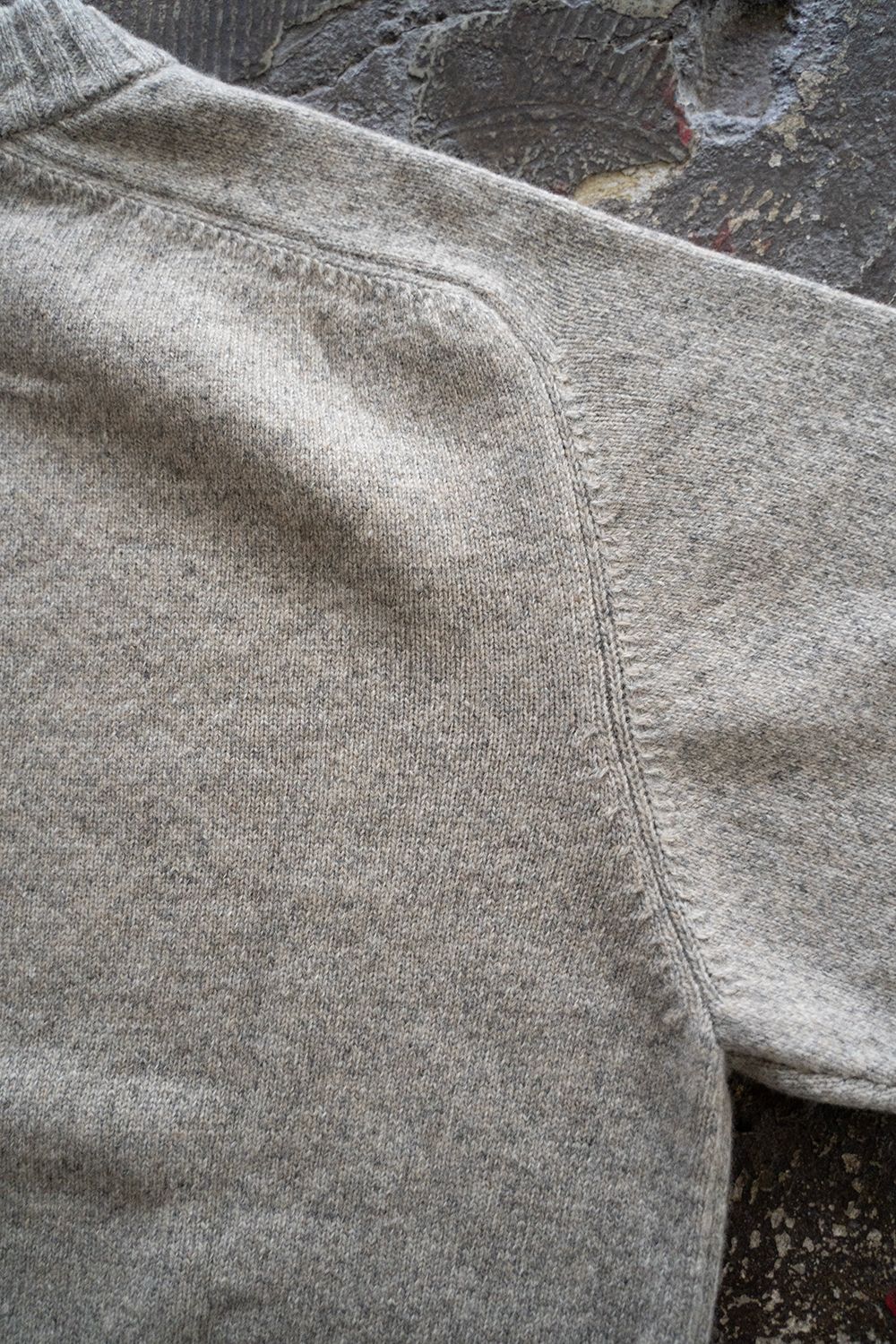 【ラスト1点】【22AW】7Gラムウールモックネックニット(GRAY)