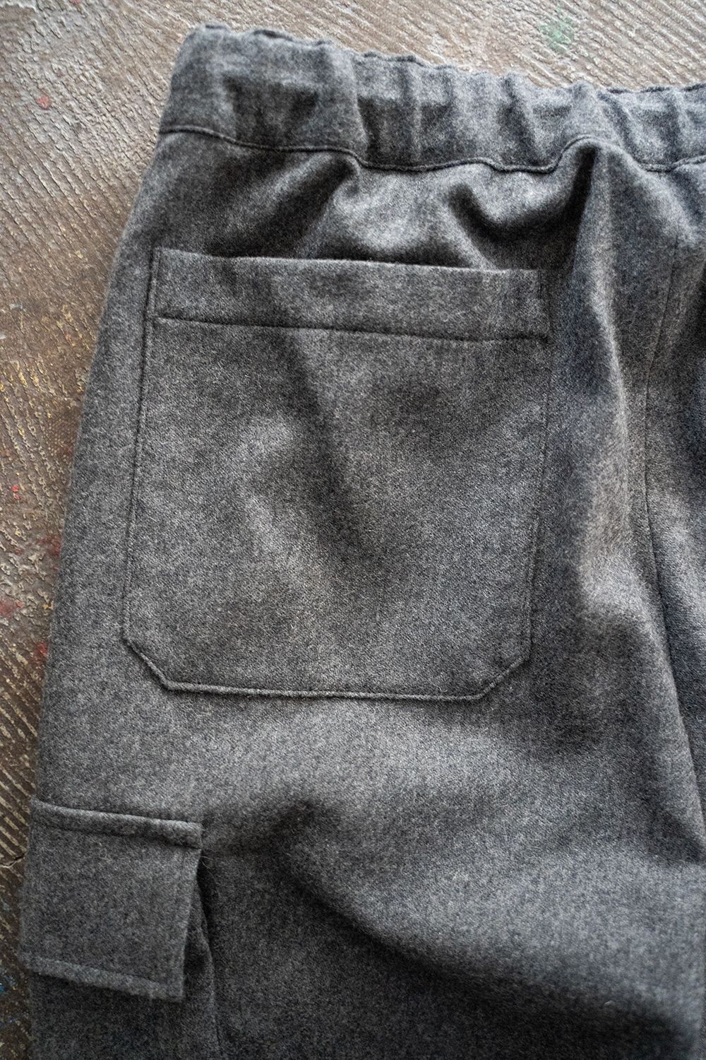 【ラスト1点】【22AW】ウールフラノイージーパンツ(GRAY)