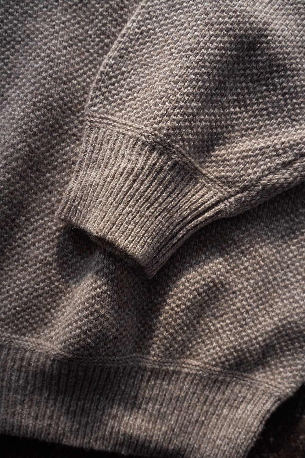 【26AW】ラムウール×ローシルクメランジニット(MELANGE BEIGE)