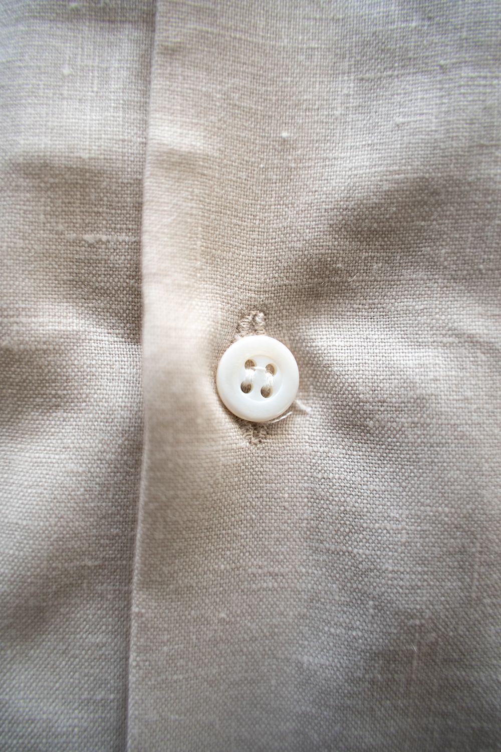 【ラスト1点】【22SS】French Linen L/S Shirt/フレンチリネンロングスリーブシャツ(ECRU)