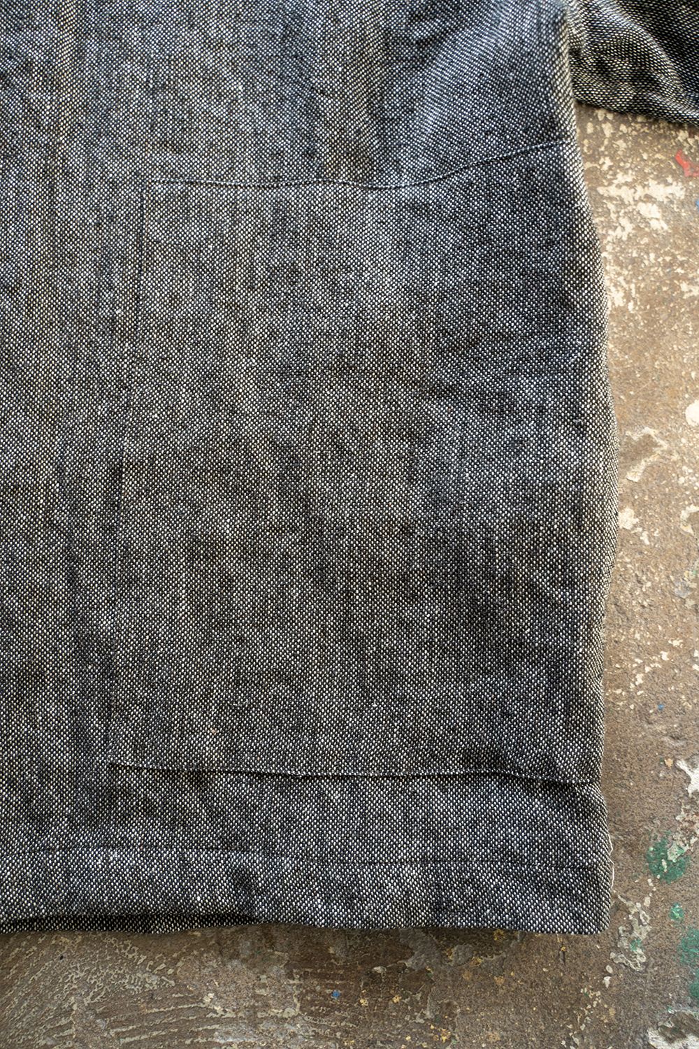 【ラスト1点】【23SS】リネン×シルクシャツブルゾン(CHARCOAL)
