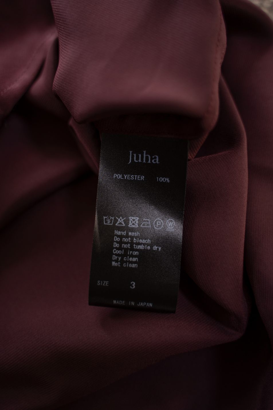 【26AW】Hush Gather L/S Shirt/ハッシュギャザーロングスリーブシャツ(BORDEAUX)