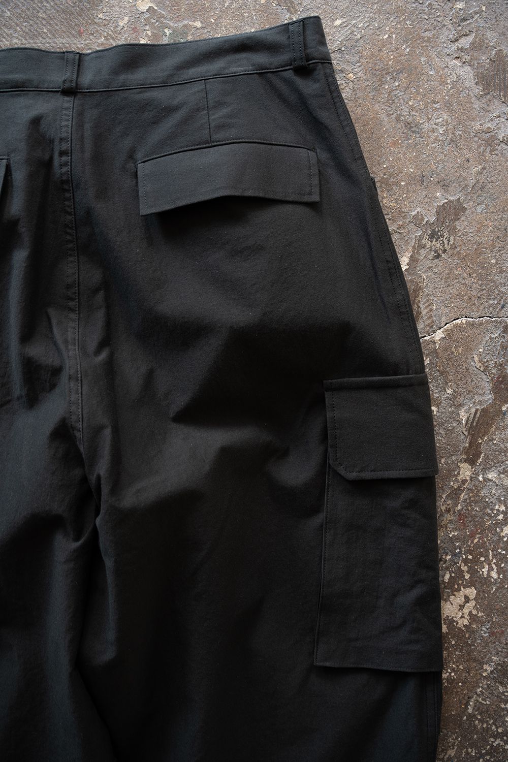 【26SS】コットンモールスキンカーゴパンツ(INK BLACK)
