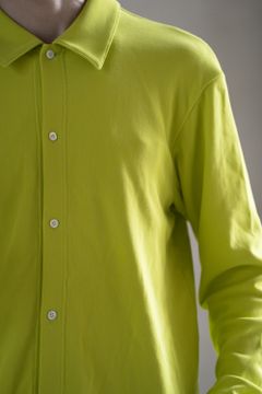 【ラスト1点】強撚コットンスムースシャツ(YELLOW)