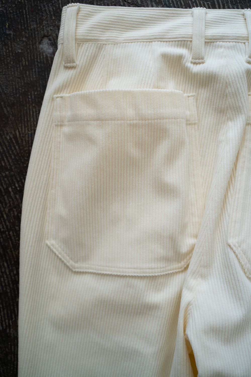 1-Tack Corduroy Bootcut Pants/1タックコーデュロイブーツカットパンツ(OFF WHITE)