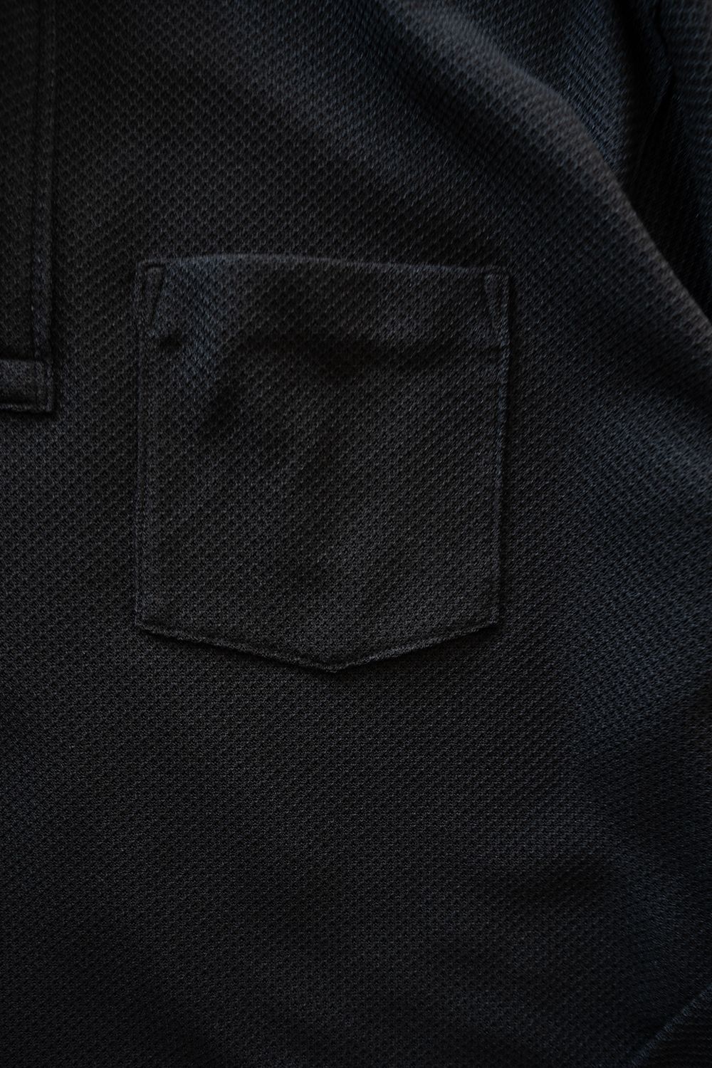 【26SS】コットン×ポリエステルスキッパーカットソー(BLACK)