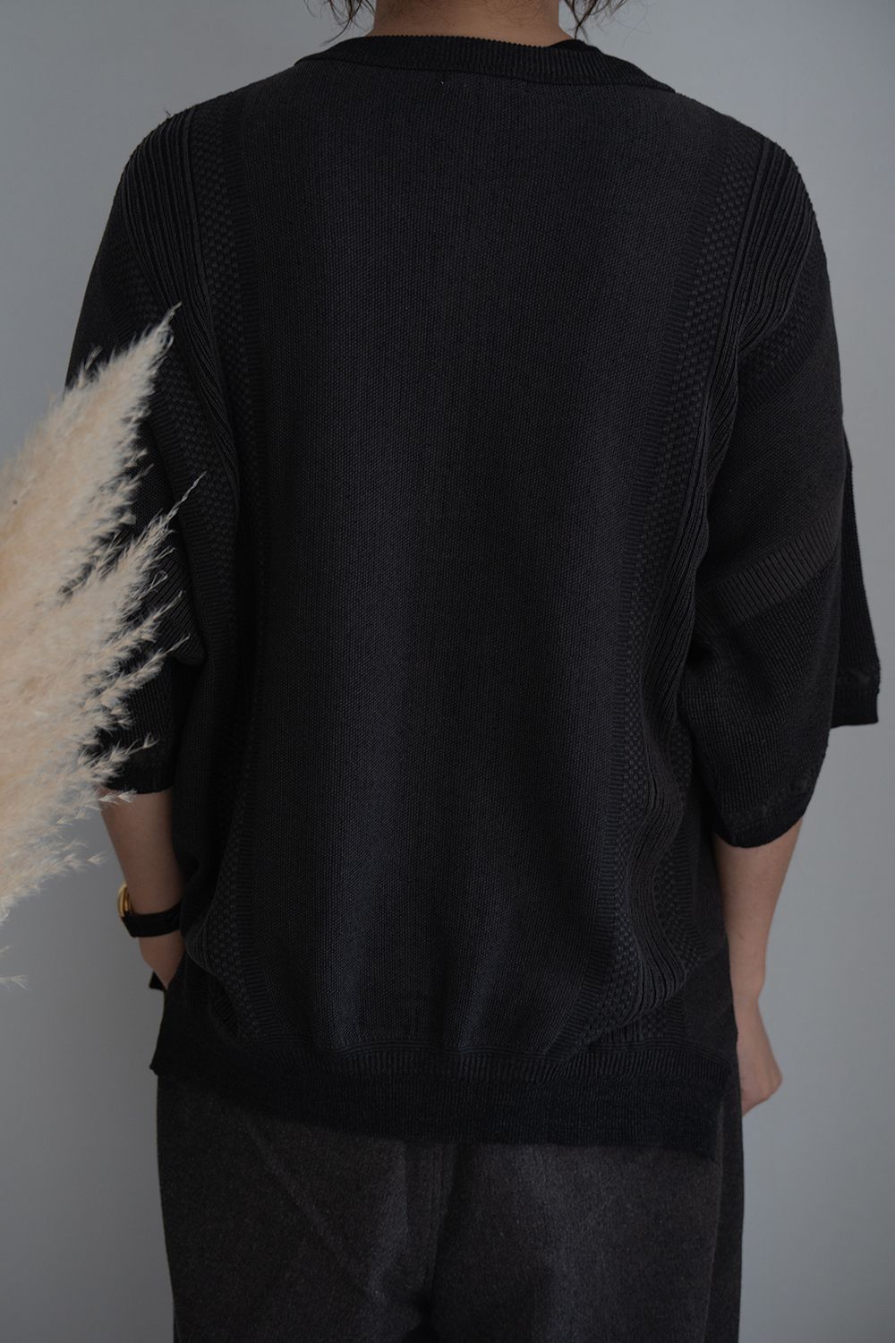 【26SS】Ryokufu Henley Knit(BLACK)