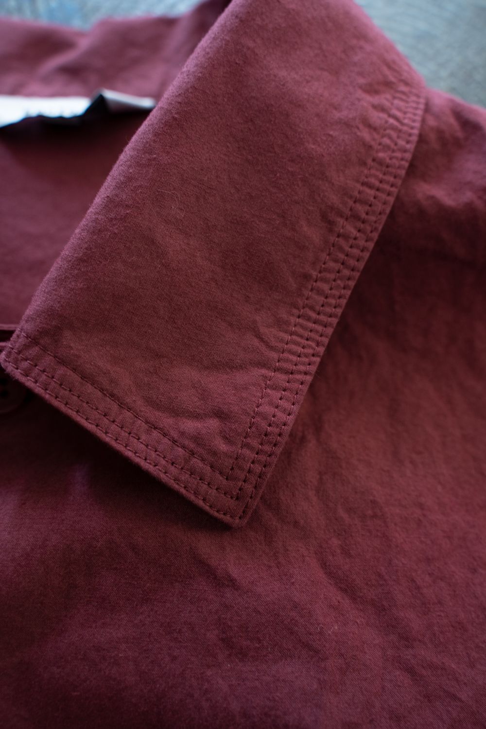 【ラスト1点】【25AW】ガーメントダイダンプシャツ(BORDEAUX)