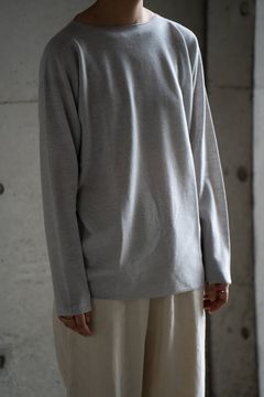 【ラスト1点】強撚ウールニット長袖(灰)