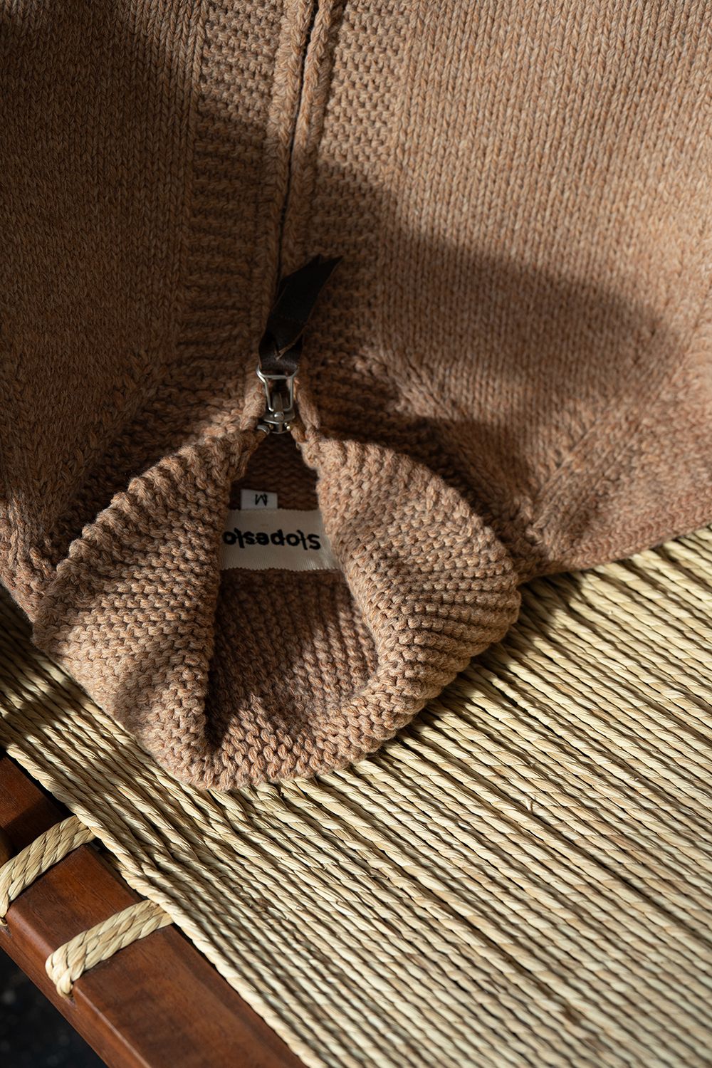 【Sサイズ】Cotton/Papar/Wool HAND KNITTING cowichan sweater(KAKISHIBU)